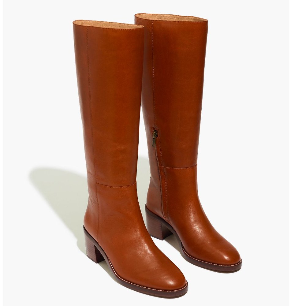 Madewell The Francie Tall Boot with Extended Calf 7.5 Dried Maple